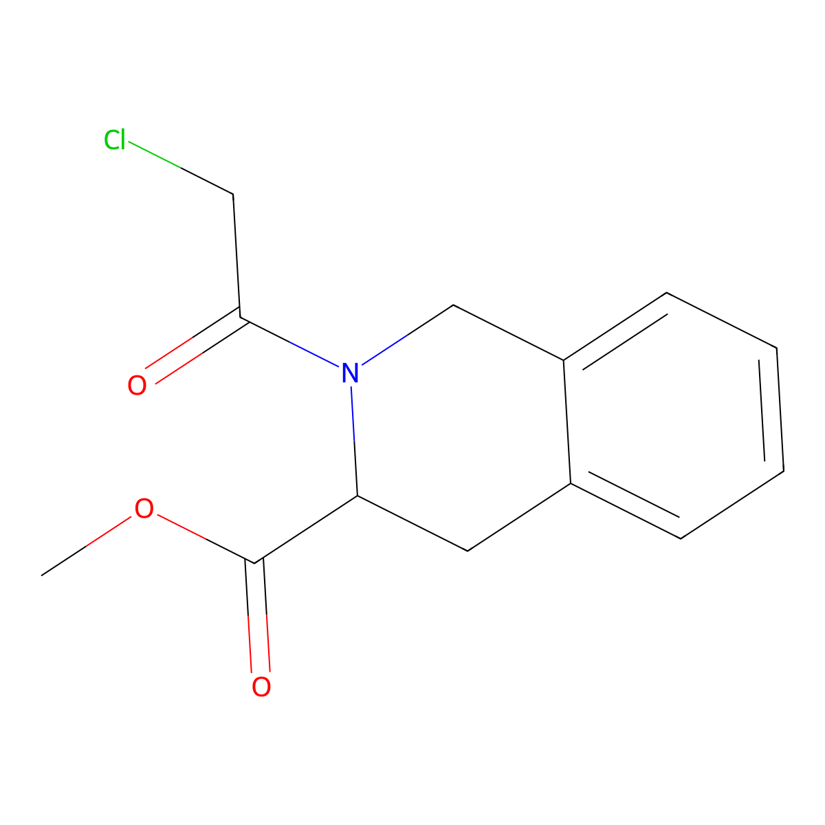 Methyl 2-(2-chloroacetyl)-1,2,3,4-tetrahydroisoquinoline-3-carboxylate molecular structure, CAS 1008996-86-8
