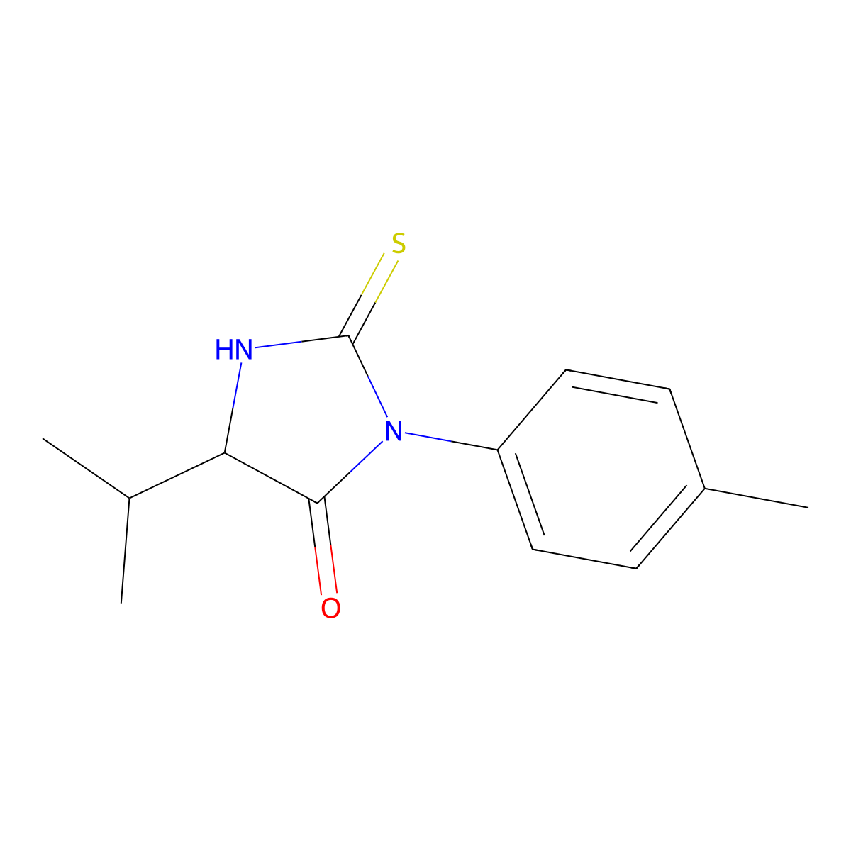 3-(4-Methylphenyl)-5-(propan-2-yl)-2-sulfanylideneimidazolidin-4-one molecular structure, CAS 1008997-17-8