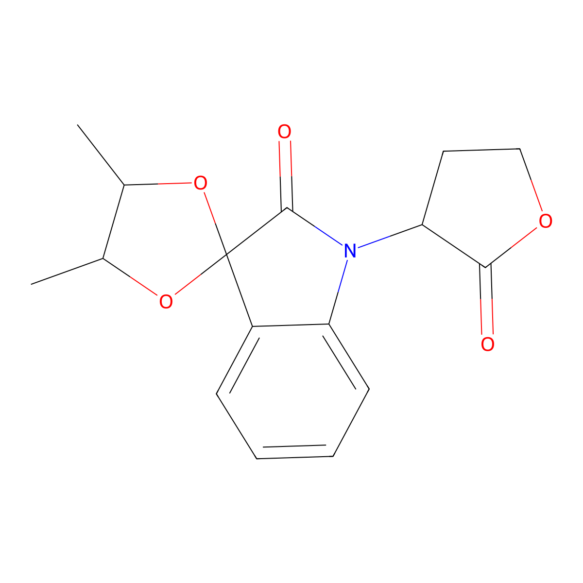 1-(2-oxotetrahydro-3-furanyl)-3-(4',5'-dimethyl-1',3'-dioxolynyl)-1,3-dihydro-2H-indol-2-one molecular structure, CAS 1008999-03-8