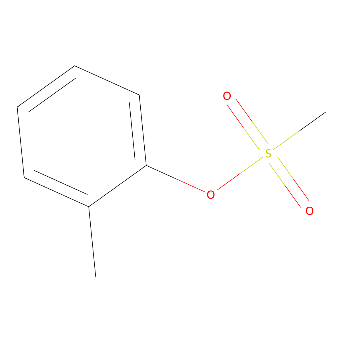 Methanesulfonic acid, 2-methylphenyl ester molecular structure, CAS 1009-01-4