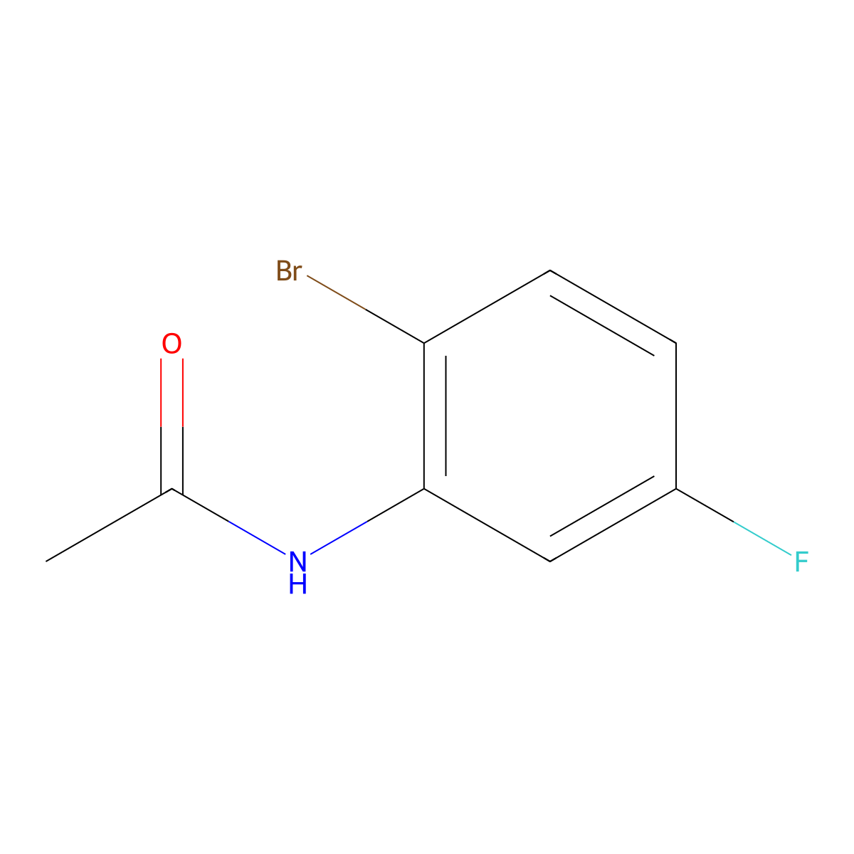 N-(2-Bromo-5-fluorophenyl)acetamide molecular structure, CAS 1009-06-9
