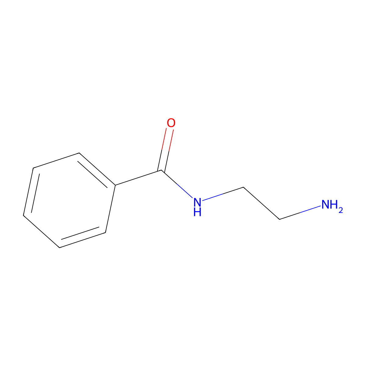 N-(2-aminoethyl)benzamide molecular structure, CAS 1009-17-2