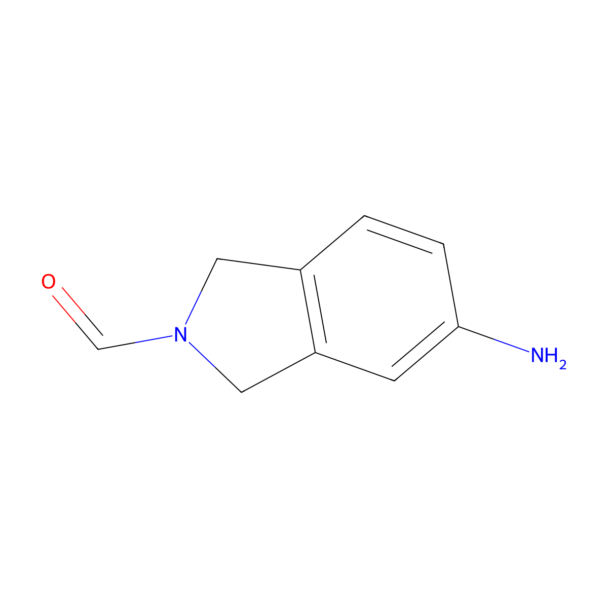 5-amino-2,3-dihydro-1H-isoindole-2-carbaldehyde molecular structure, CAS 1009-25-2