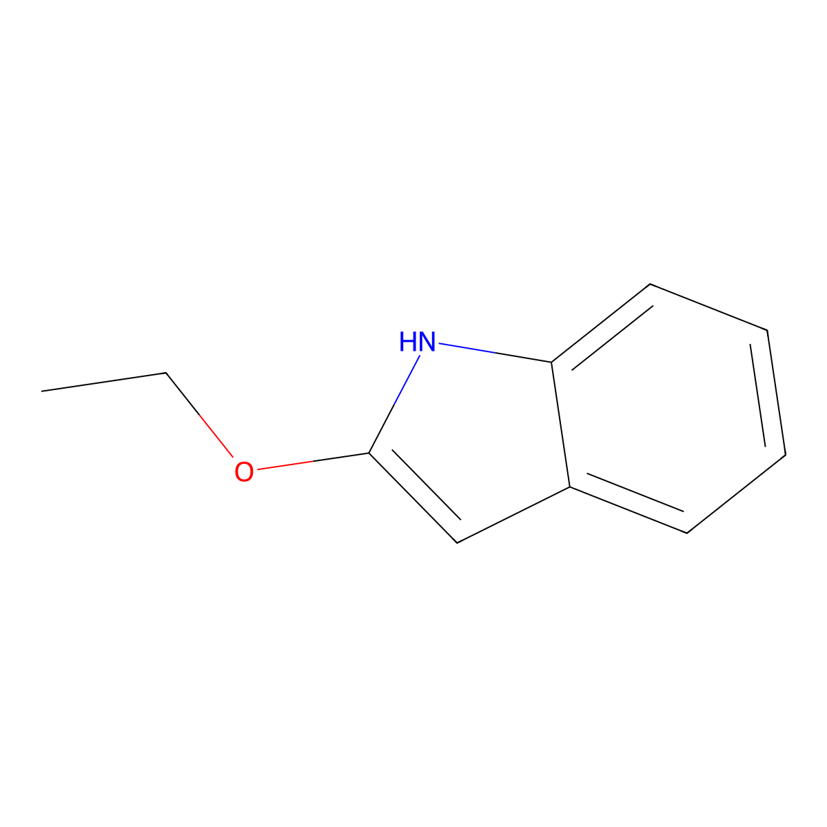 1H-Indole, 2-ethoxy- molecular structure, CAS 1009-27-4