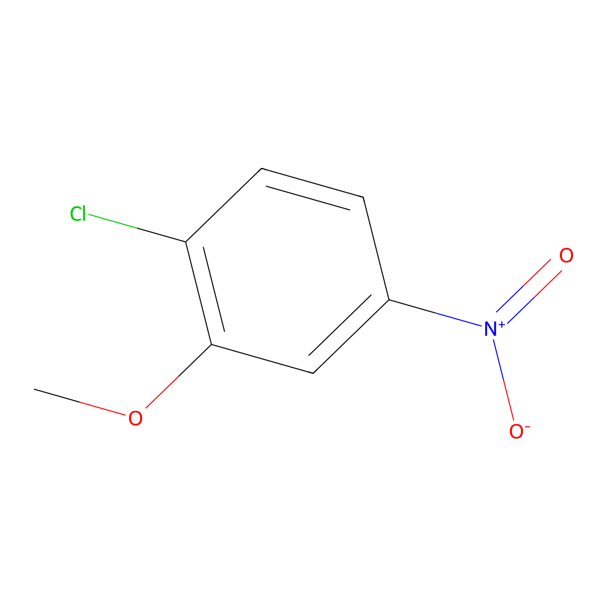 2-Chloro-5-nitroanisole molecular structure, CAS 1009-36-5