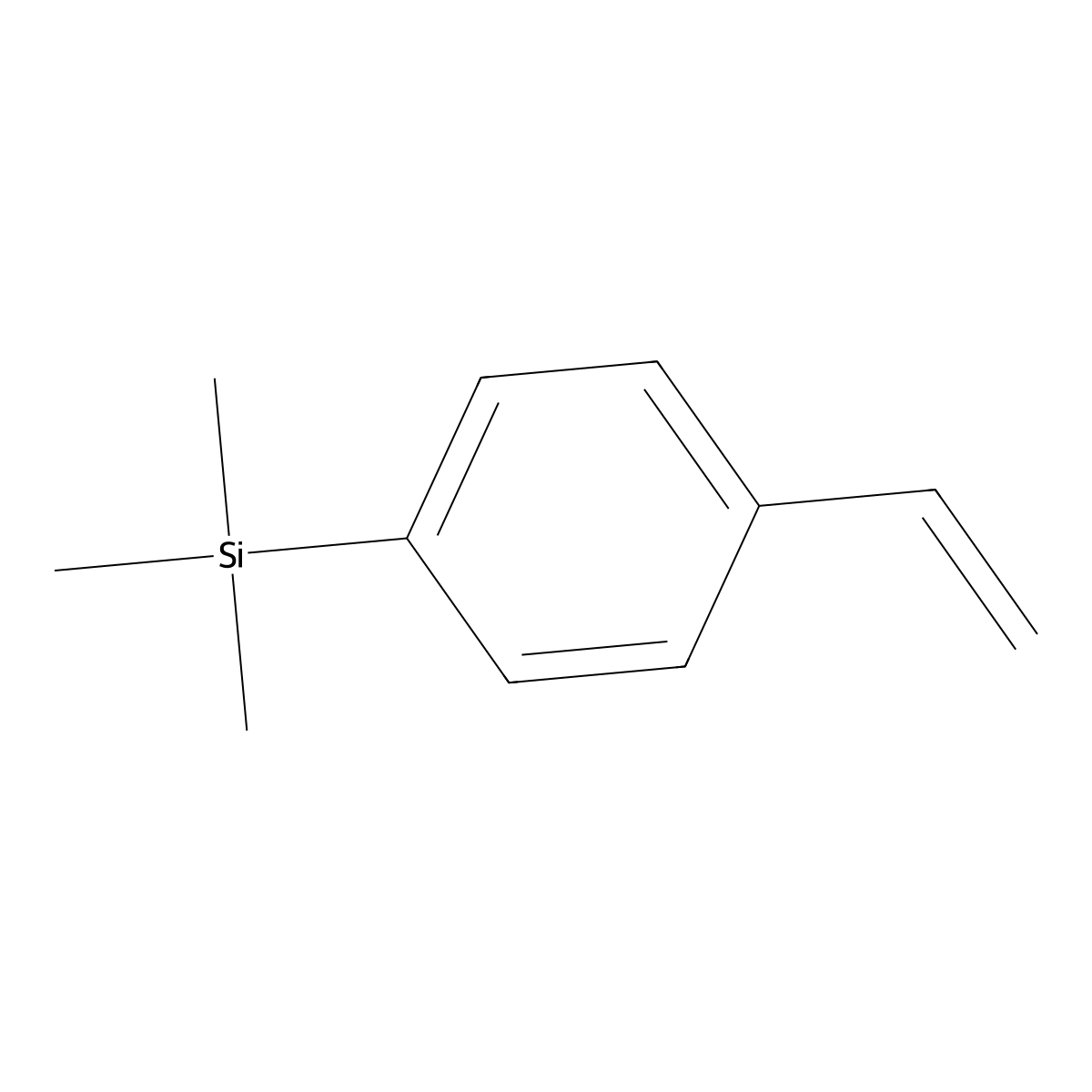 Trimethyl(4-vinylphenyl)silane molecular structure, CAS 1009-43-4