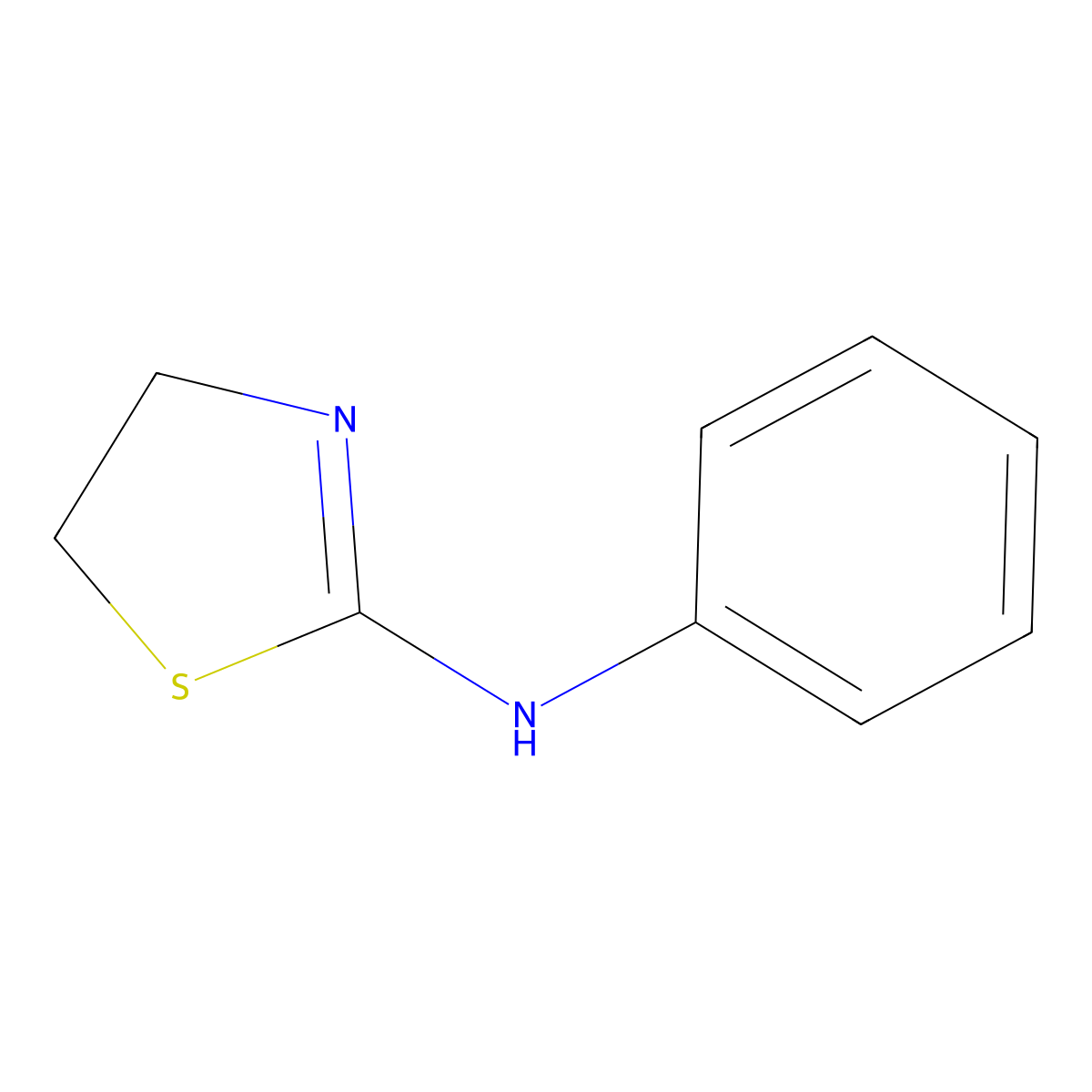 2-Thiazoline, 2-anilino- molecular structure, CAS 1009-70-7