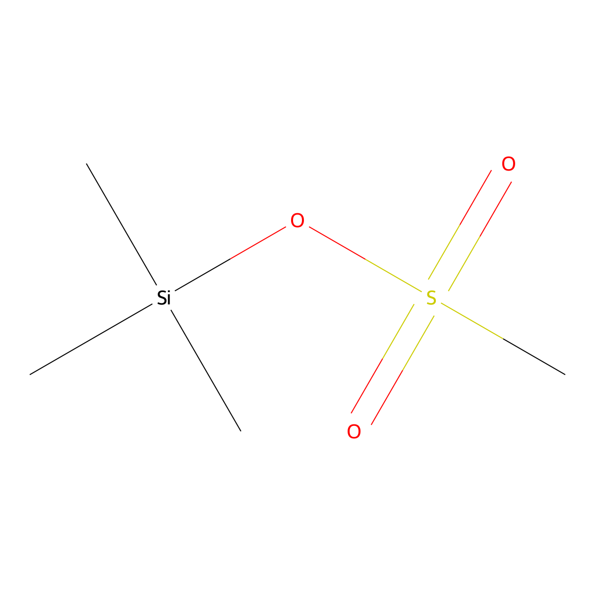 Trimethylsilyl methanesulfonate molecular structure, CAS 10090-05-8