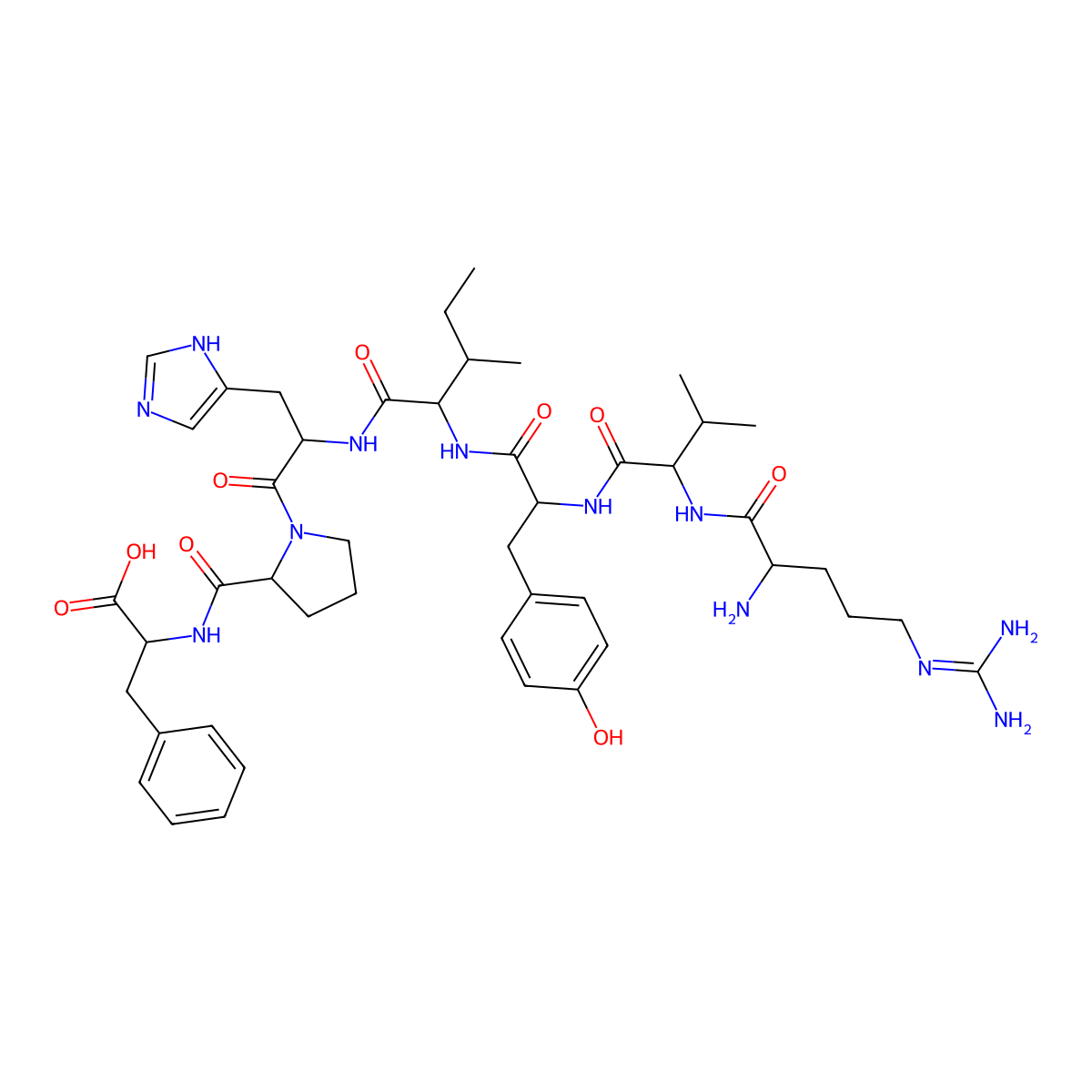 angiotensin III molecular structure, CAS 100900-06-9