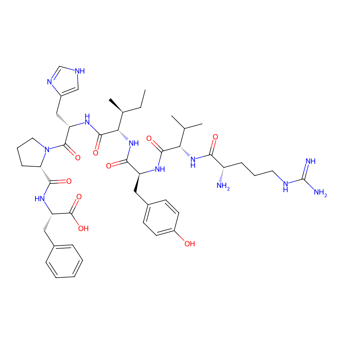 angiotensin III molecular structure, CAS 100900-06-9