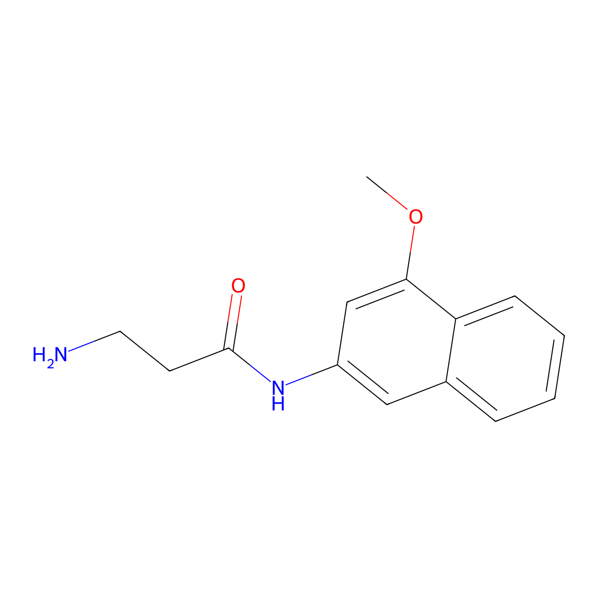 beta-Alanine 4-methoxy-beta-naphthylamide molecular structure, CAS 100900-10-5