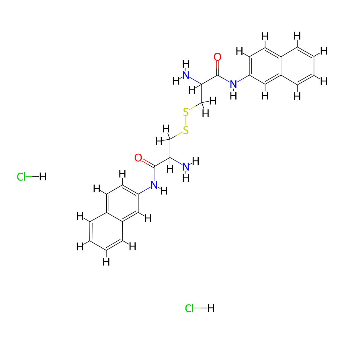 (H-Cys-betaNA) 2 HCl molecular structure, CAS 100900-22-9