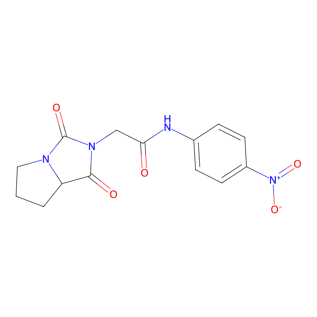 2-(1,3-dioxotetrahydro-1H-pyrrolo[1,2-c]imidazol-2(3H)-yl)-N-(4-nitrophenyl)acetamide molecular structure, CAS 1009005-07-5