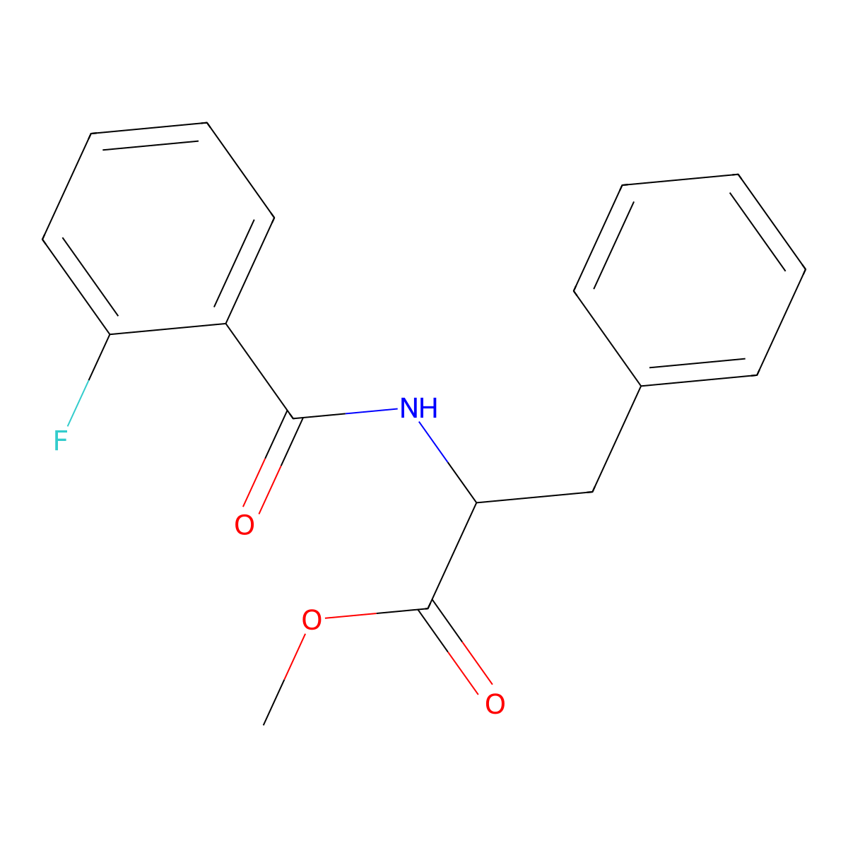 l-Phenylalanine, N-(2-fluorobenzoyl)-, methyl ester molecular structure, CAS 1009007-74-2
