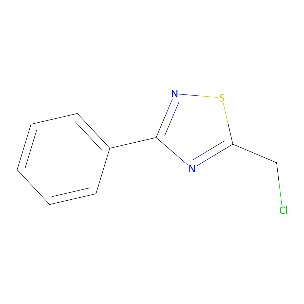 5-(Chloromethyl)-3-phenyl-1,2,4-thiadiazole molecular structure, CAS 1009030-95-8