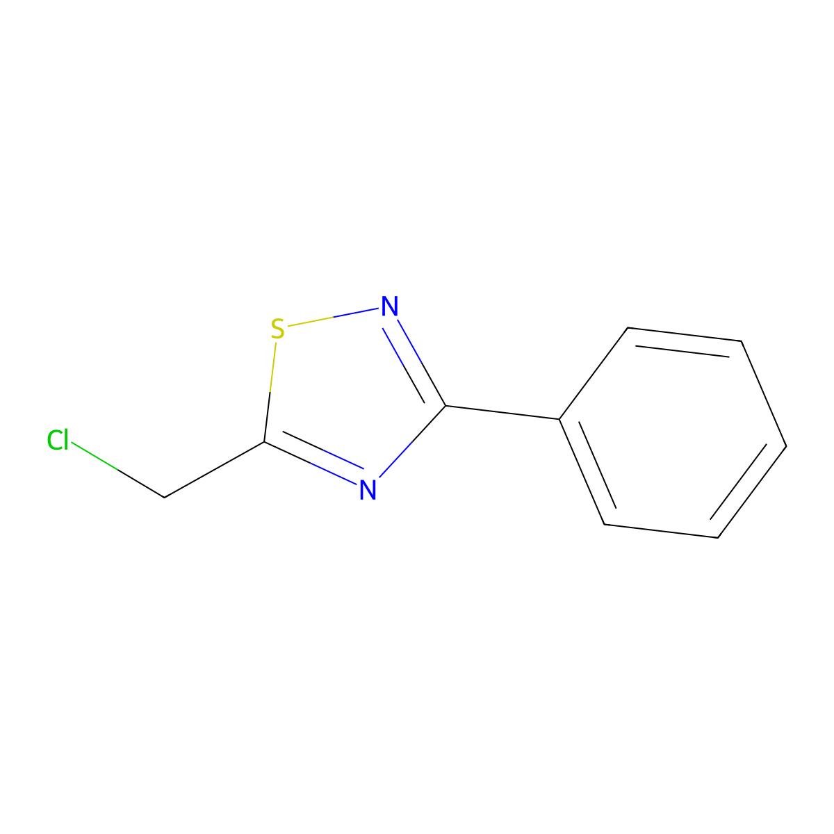 5-(Chloromethyl)-3-phenyl-1,2,4-thiadiazole molecular structure, CAS 1009030-95-8