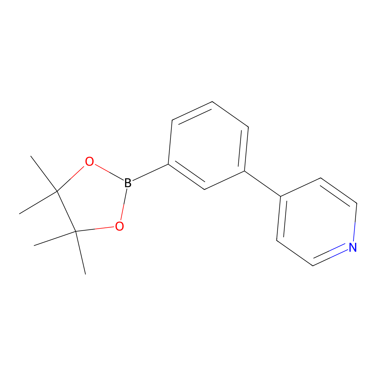 4-[3-(4,4,5,5-Tetramethyl-1,3,2-dioxaborolan-2-yl)phenyl]pyridine molecular structure, CAS 1009033-83-3