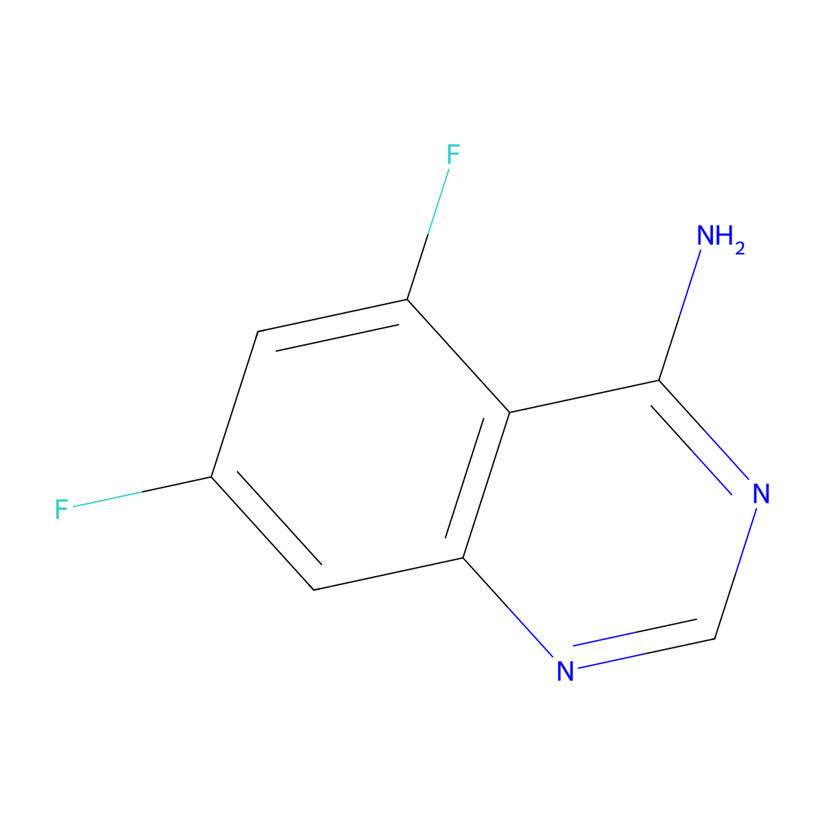 5,7-Difluoroquinazolin-4-amine molecular structure, CAS 1009034-66-5