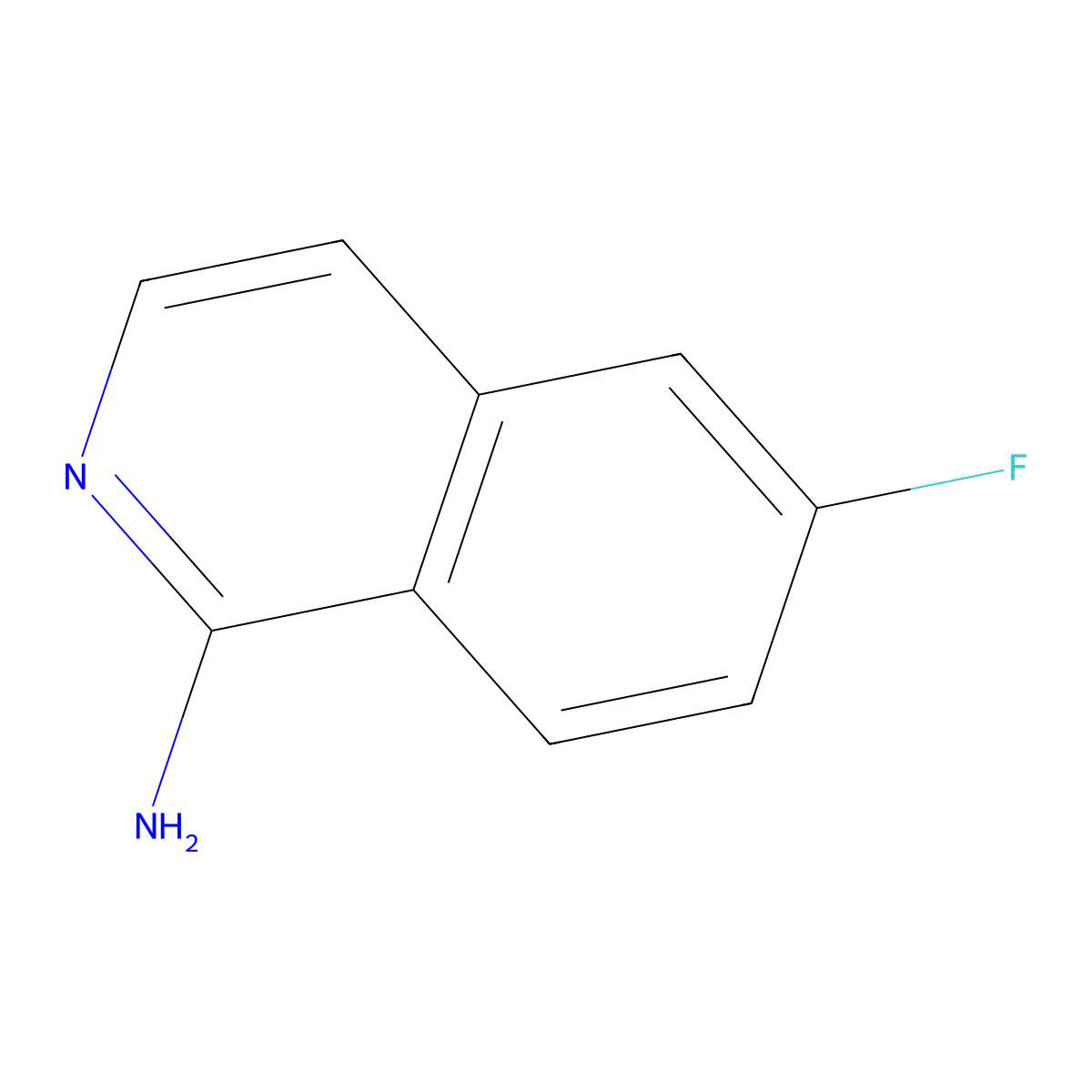 6-Fluoroisoquinolin-1-amine molecular structure, CAS 1009034-72-3