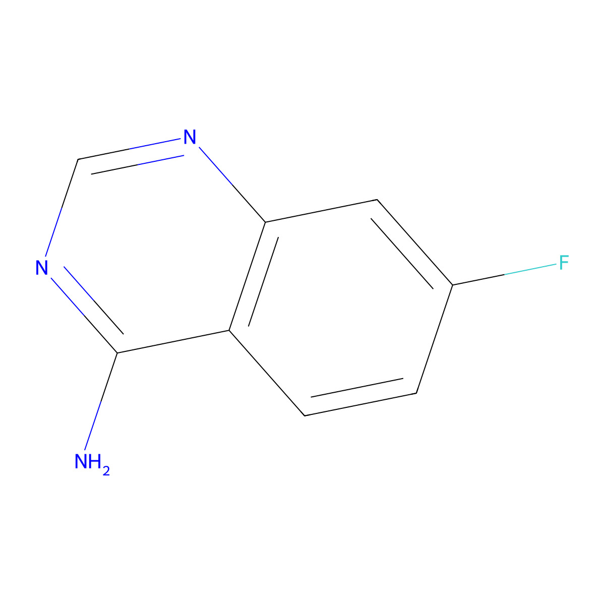 7-Fluoroquinazolin-4-amine molecular structure, CAS 1009036-29-6