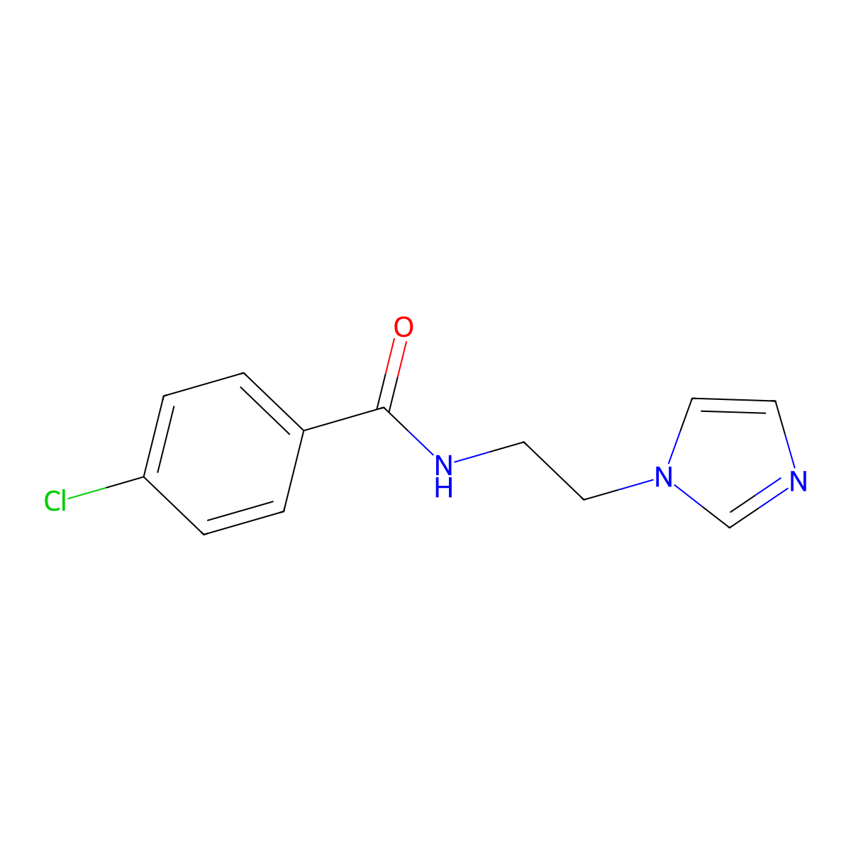 4-chloro-N-[2-(1H-imidazol-1-yl)ethyl]benzamide molecular structure, CAS 1009049-54-0