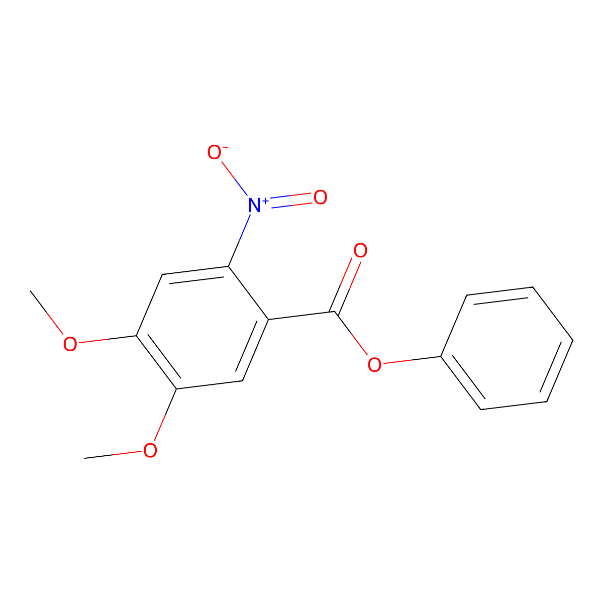 Phenyl 4,5-dimethoxy-2-nitrobenzoate molecular structure, CAS 100905-32-6