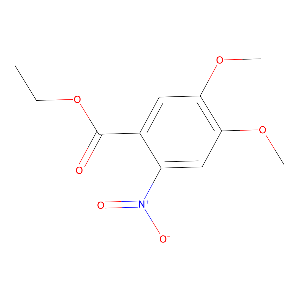 Ethyl 4,5-dimethoxy-2-nitrobenzoate molecular structure, CAS 100905-33-7