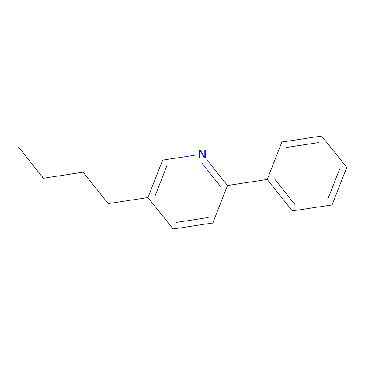 5-Butyl-2-phenylpyridine molecular structure, CAS 100907-37-7