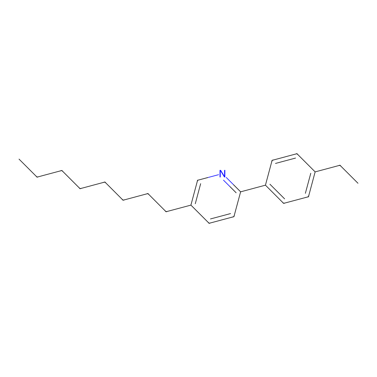 Pyridine, 2-(4-ethylphenyl)-5-octyl- molecular structure, CAS 100907-44-6