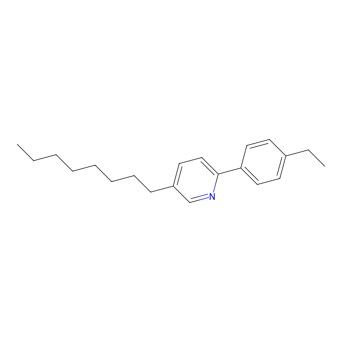 Pyridine, 2-(4-ethylphenyl)-5-octyl- molecular structure, CAS 100907-44-6