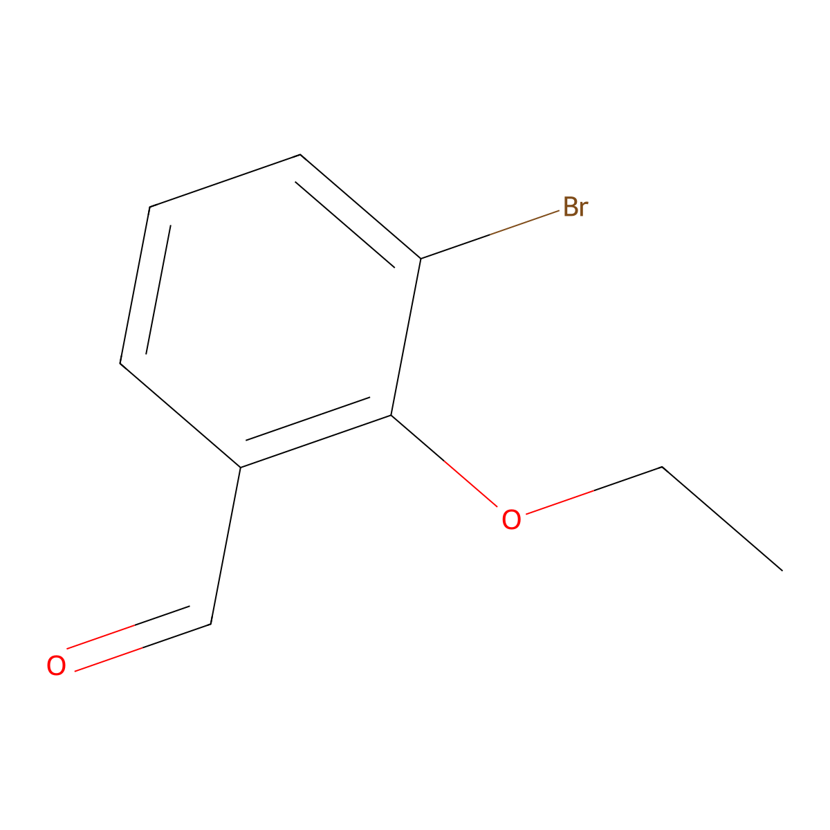 3-Bromo-2-ethoxybenzaldehyde molecular structure, CAS 1009091-82-0