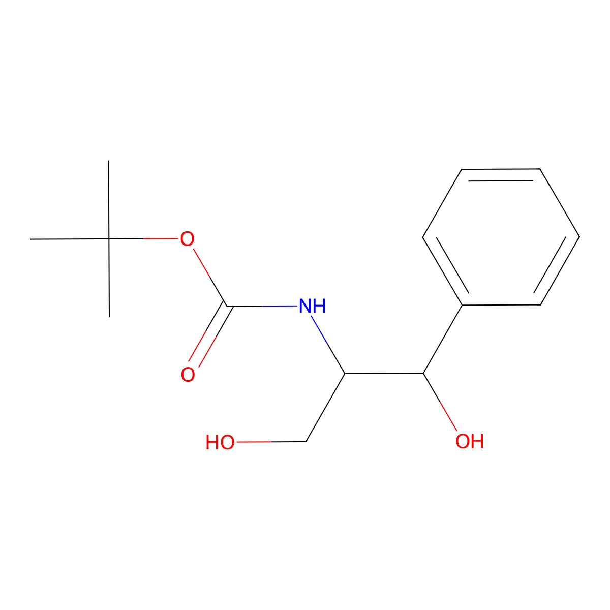 N-[(1R,2R)-2-Hydroxy-1-(hydroxymethyl)-2-phenylethyl]carbamic Acid tert-Butyl Ester molecular structure, CAS 1009093-14-4
