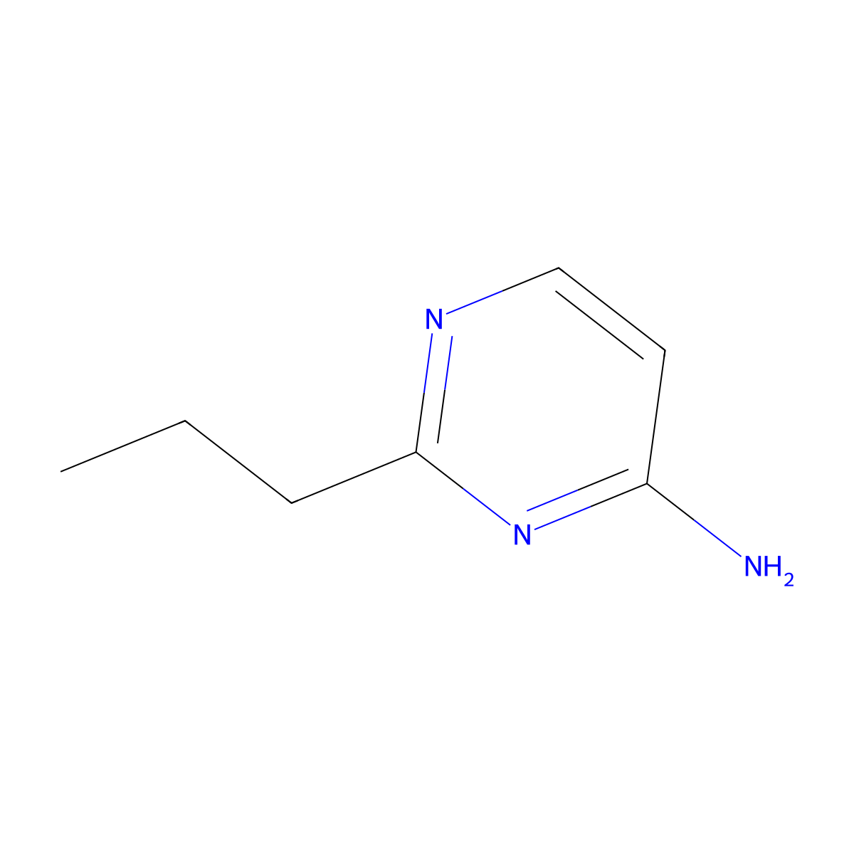 2-Propylpyrimidin-4-amine molecular structure, CAS 100910-69-8