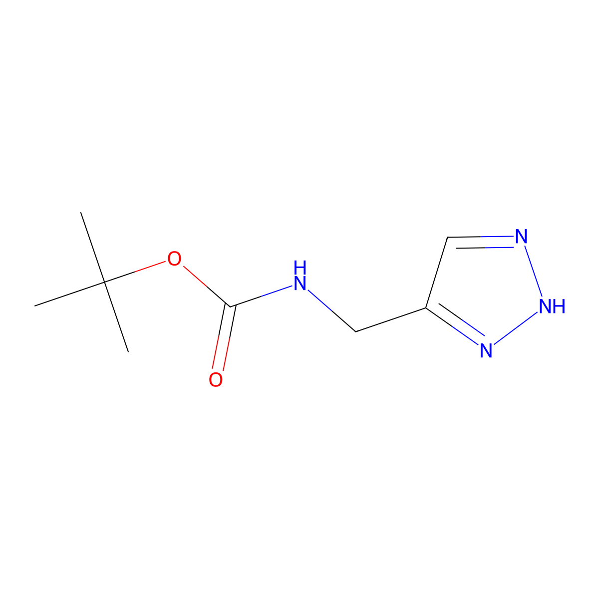 tert-butyl ((1H-1,2,3-triazol-5-yl)methyl)carbamate molecular structure, CAS 1009101-68-1
