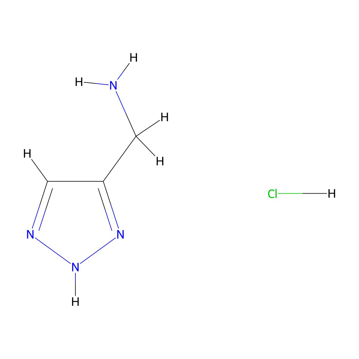 1-(1H-1,2,3-Triazol-5-yl)methanamine--hydrogen chloride (1/1) molecular structure, CAS 1009101-70-5
