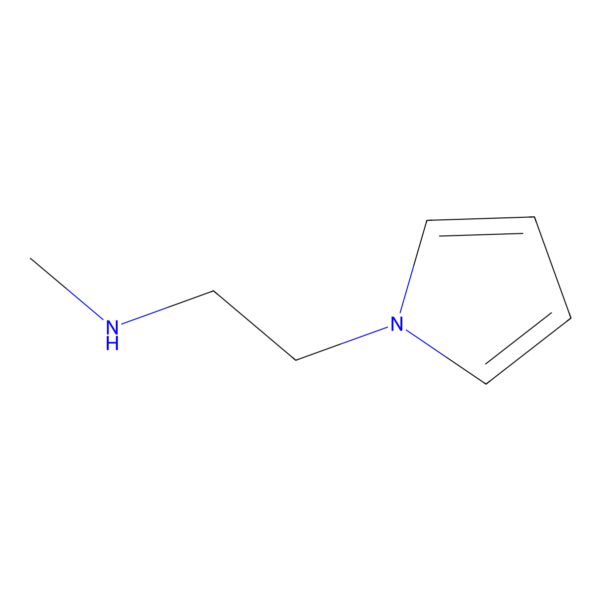 methyl(2-(1H-pyrrol-1-yl)ethyl)amine molecular structure, CAS 100911-22-6
