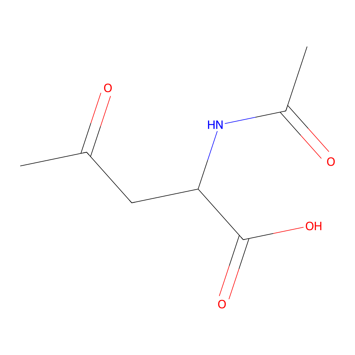 2-Acetamido-4-oxopentanoic acid molecular structure, CAS 100911-41-9
