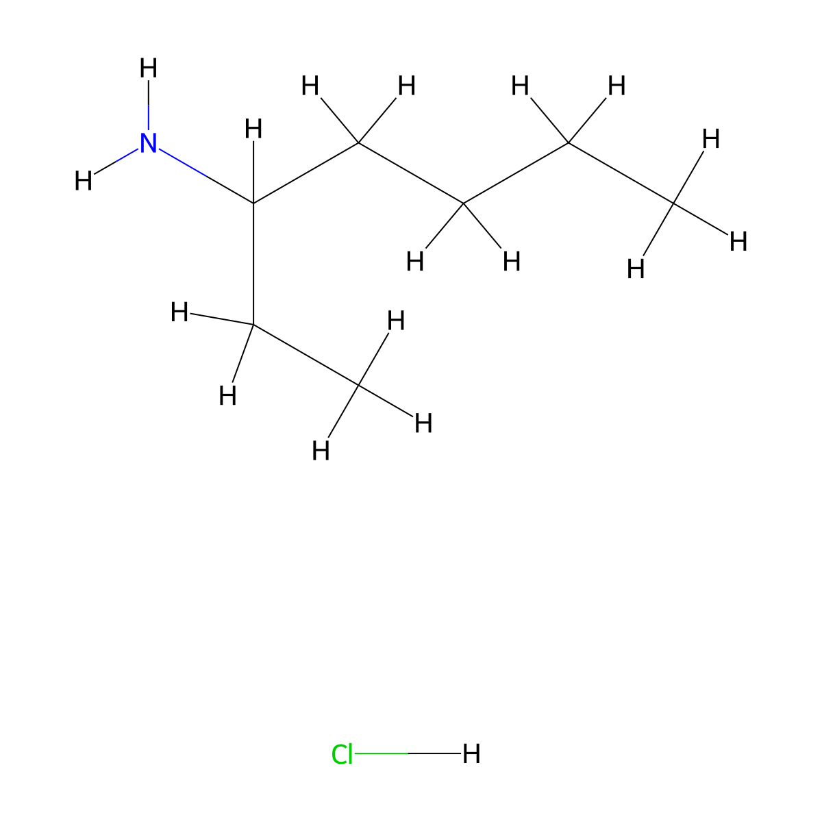 Heptan-3-amine hydrochloride molecular structure, CAS 100911-65-7