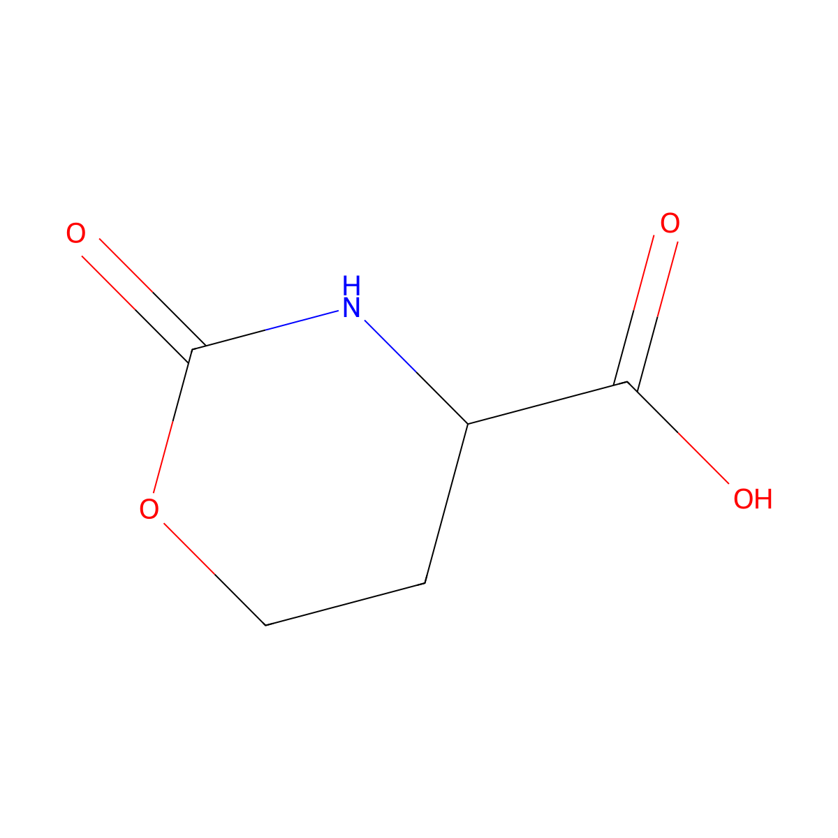 (4S)-2-oxo-1,3-oxazinane-4-carboxylic acid molecular structure, CAS 1009120-00-6