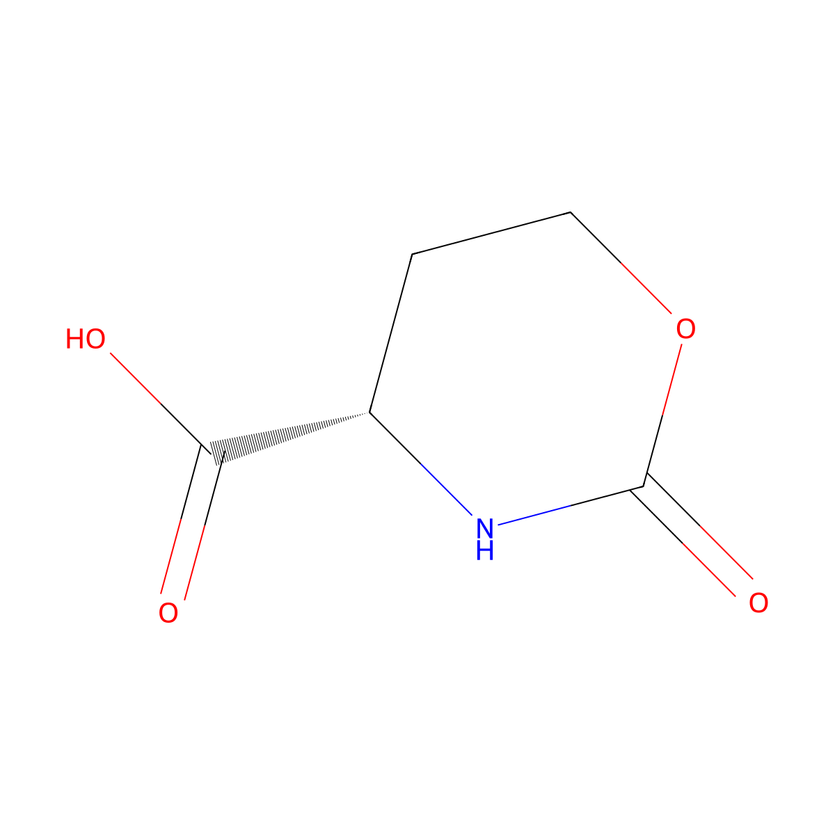 (4S)-2-oxo-1,3-oxazinane-4-carboxylic acid molecular structure, CAS 1009120-00-6