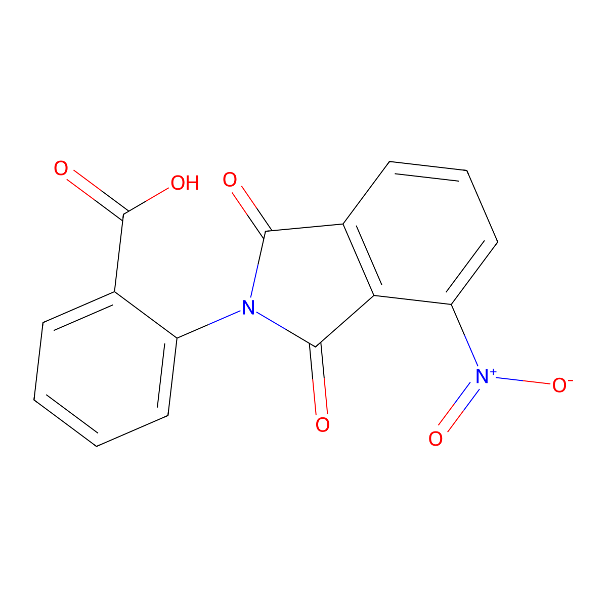 2-(4-Nitro-1,3-dioxo-1,3-dihydro-2H-isoindol-2-YL)benzoic acid molecular structure, CAS 100914-35-0