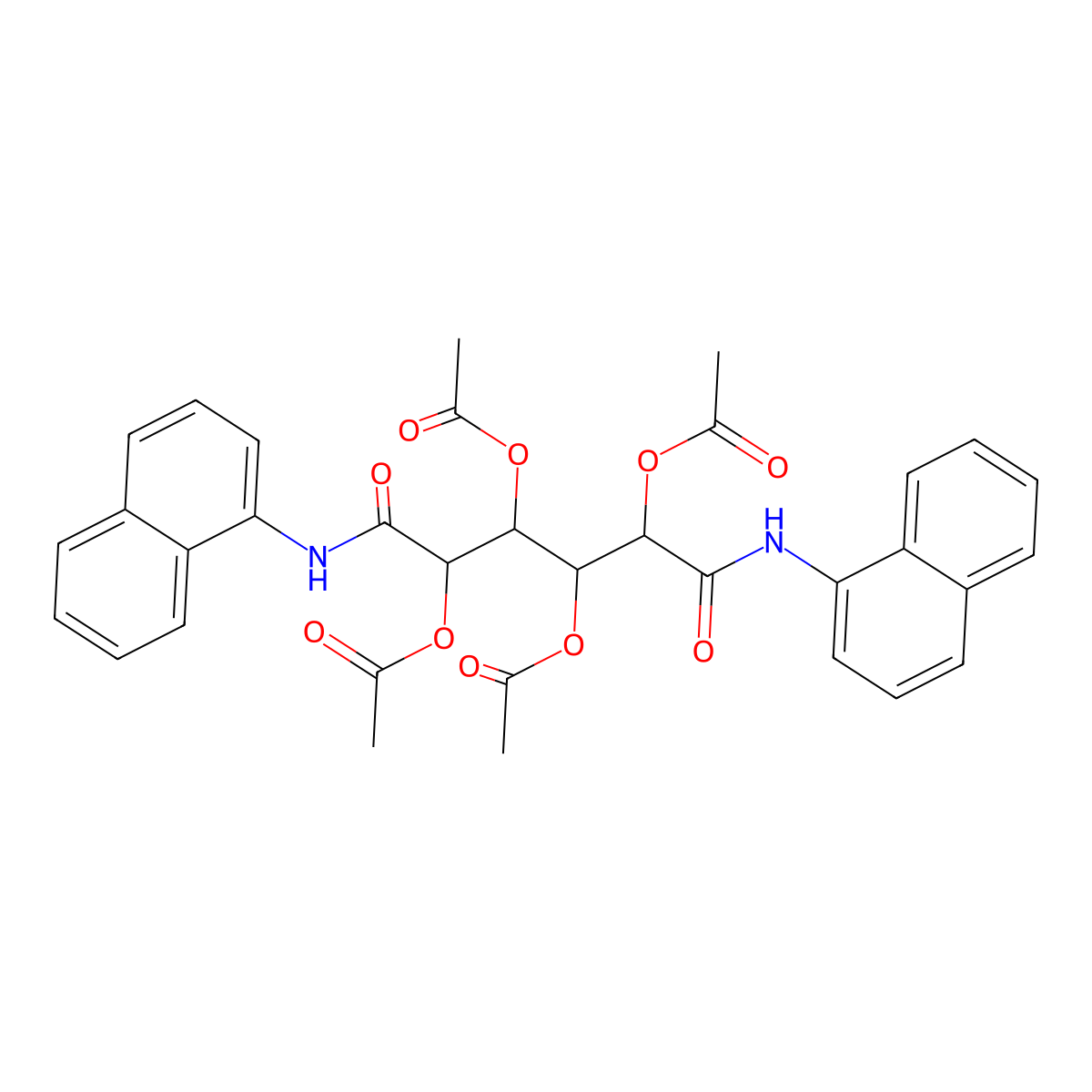 [2,4,5-Triacetyloxy-1,6-bis(naphthalen-1-ylamino)-1,6-dioxohexan-3-yl] acetate molecular structure, CAS 1009155-10-5