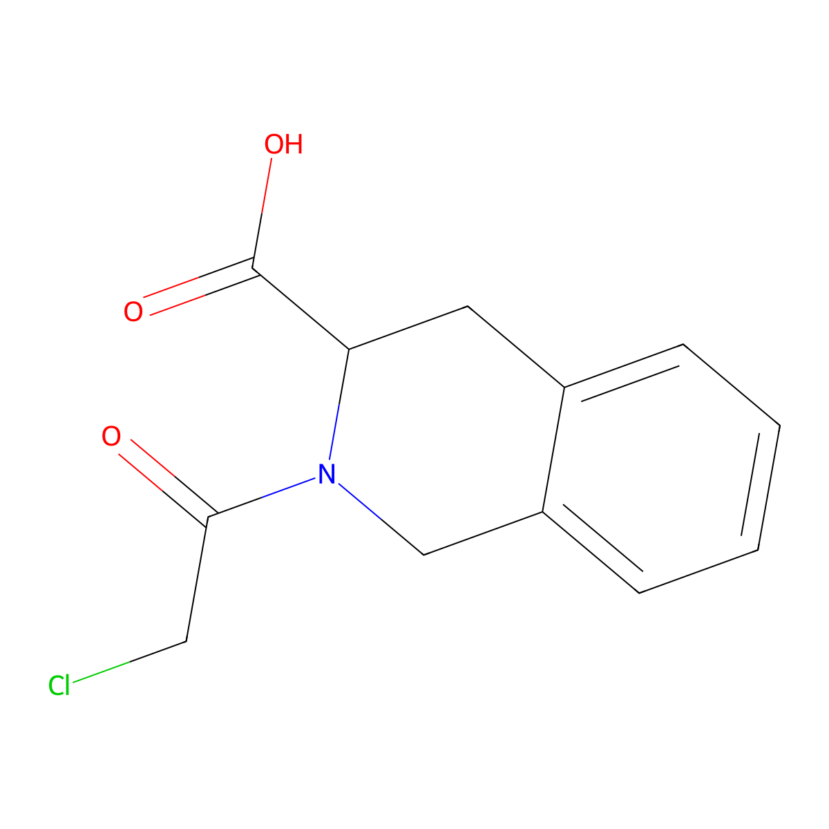 2-(2-Chloroacetyl)-1,2,3,4-tetrahydroisoquinoline-3-carboxylic acid molecular structure, CAS 1009185-81-2