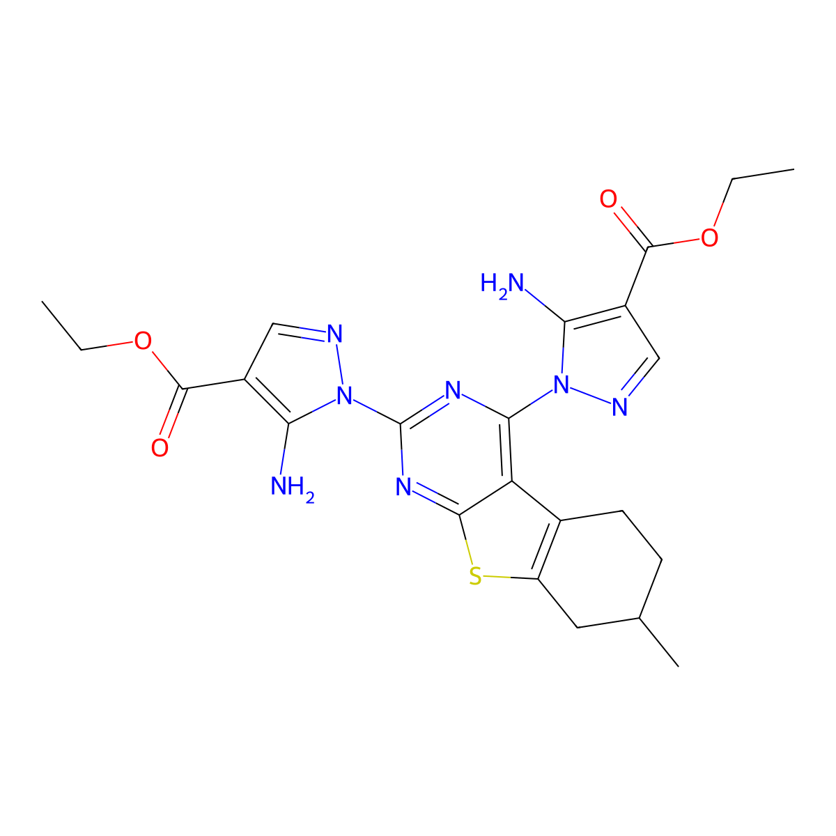 C23H26N8O4S molecular structure, CAS 1009186-08-6