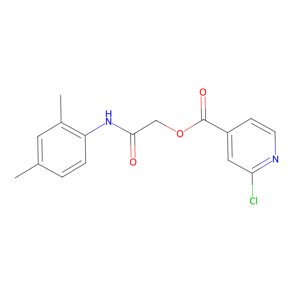 [(2,4-Dimethylphenyl)carbamoyl]methyl 2-chloropyridine-4-carboxylate molecular structure, CAS 1009191-84-7