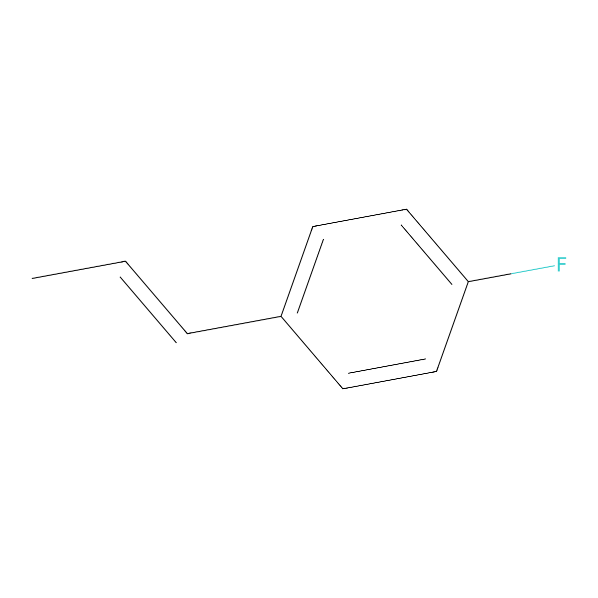 (E)-1-Fluoro-4-(prop-1-en-1-yl)benzene molecular structure, CAS 100921-53-7