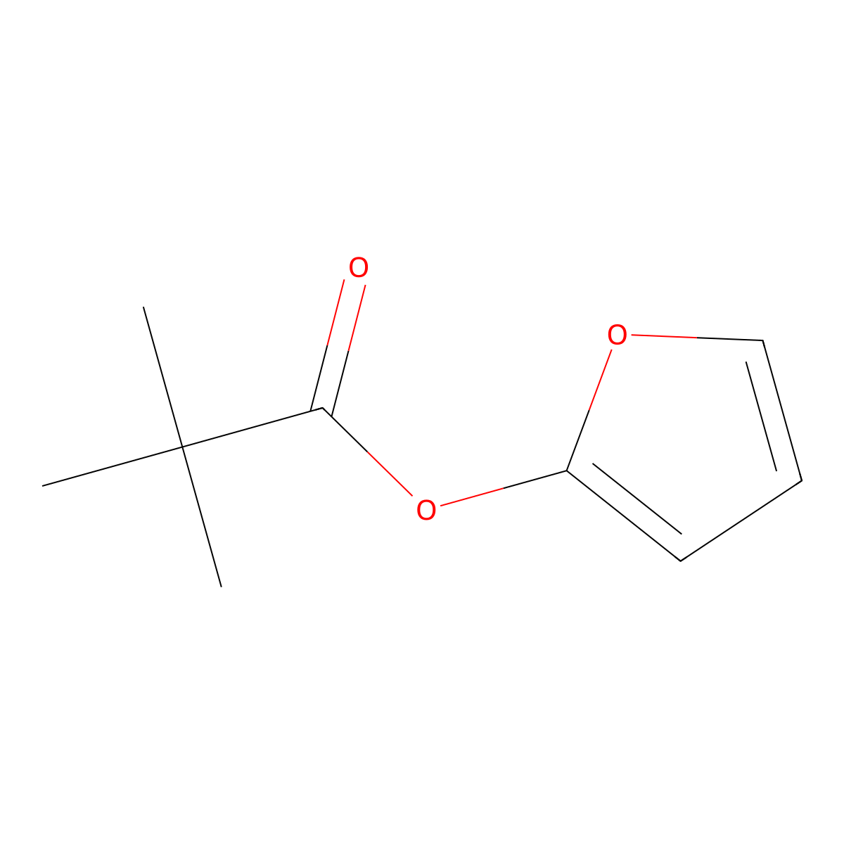 2-Furyl 2,2-dimethylpropionate molecular structure, CAS 100921-72-0