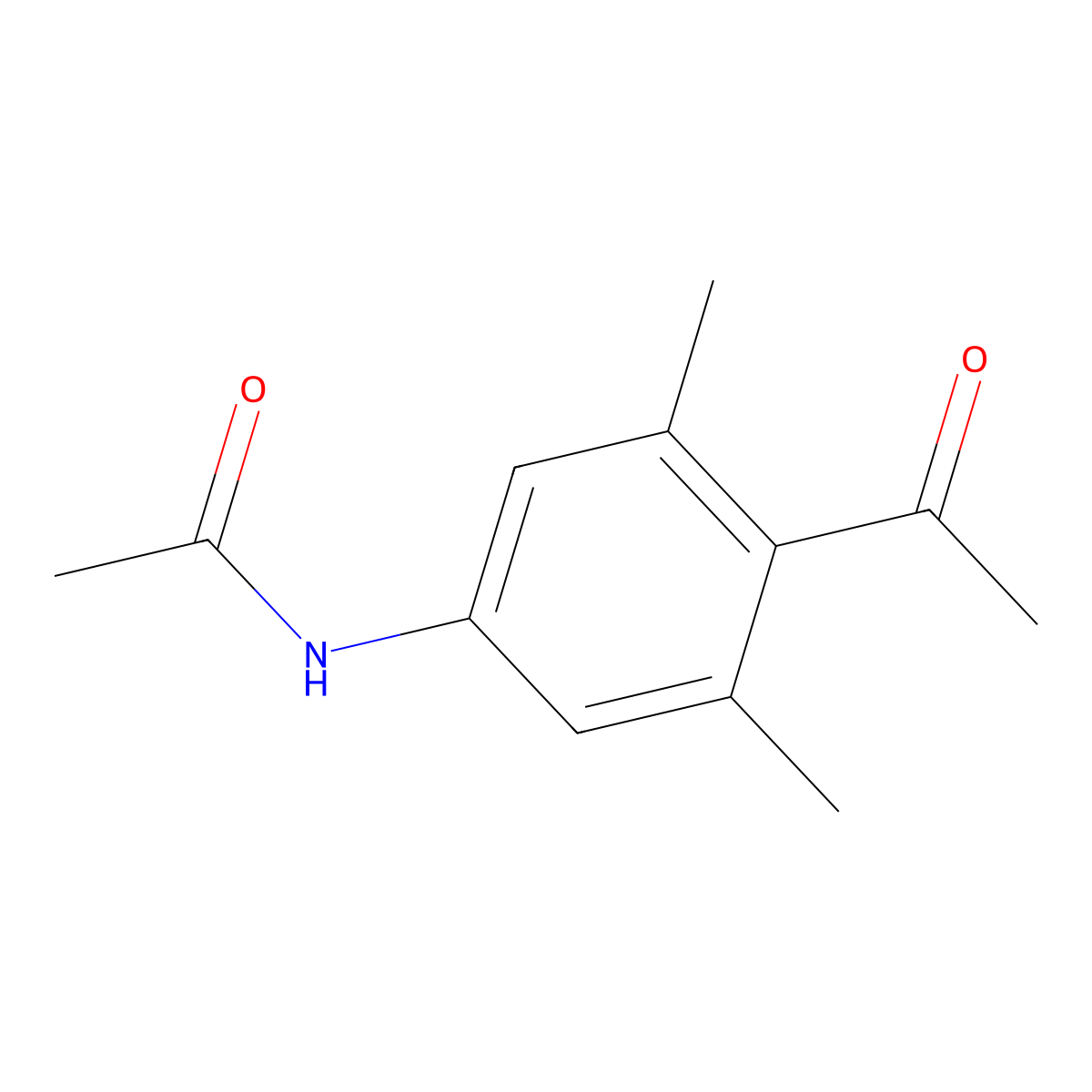 N-(4-acetyl-3,5-dimethylphenyl)acetamide molecular structure, CAS 100923-73-7
