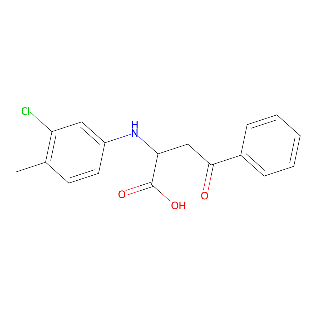 2-(3-Chloro-4-methylanilino)-4-oxo-4-phenylbutanoic acid molecular structure, CAS 1009230-62-9