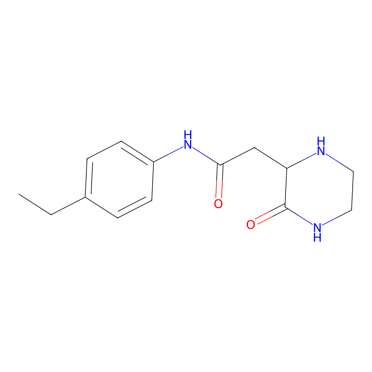 N-(4-ethylphenyl)-2-(3-oxopiperazin-2-yl)acetamide molecular structure, CAS 1009230-82-3